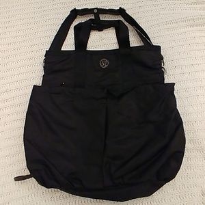 Lululemon XL Black Duffel Tote Shoulder Yoga Bag